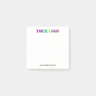 Custom Logo Text Business Post-it® Notes Example
