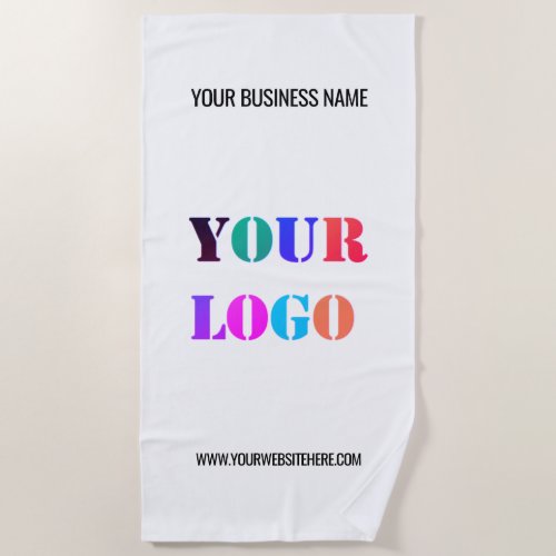 Custom Logo Text Business Promotional Beach Towel