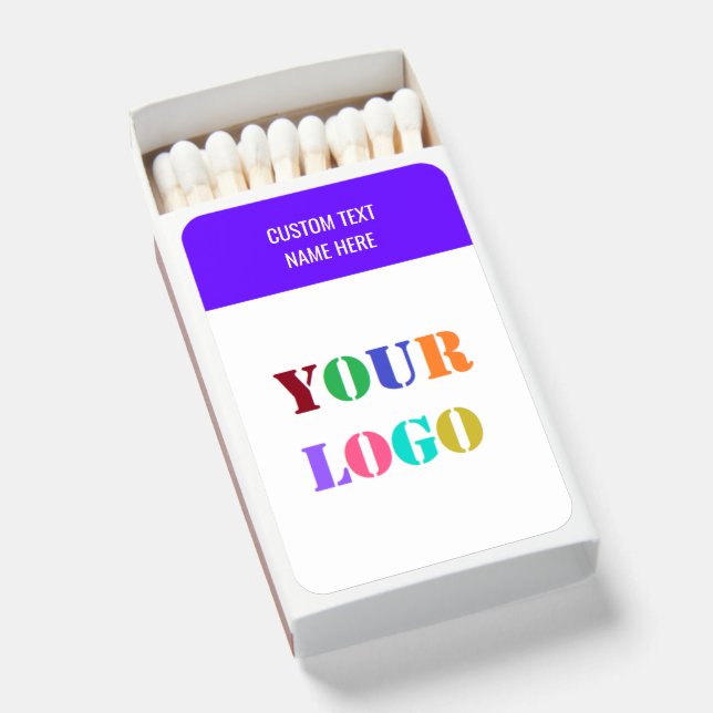 Custom Logo Text Business Promotional Matchboxes (Front Open)