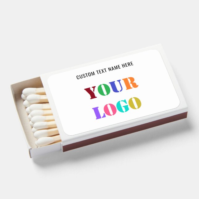 Custom Logo Text Business Promotional Matchboxes (Front Open)