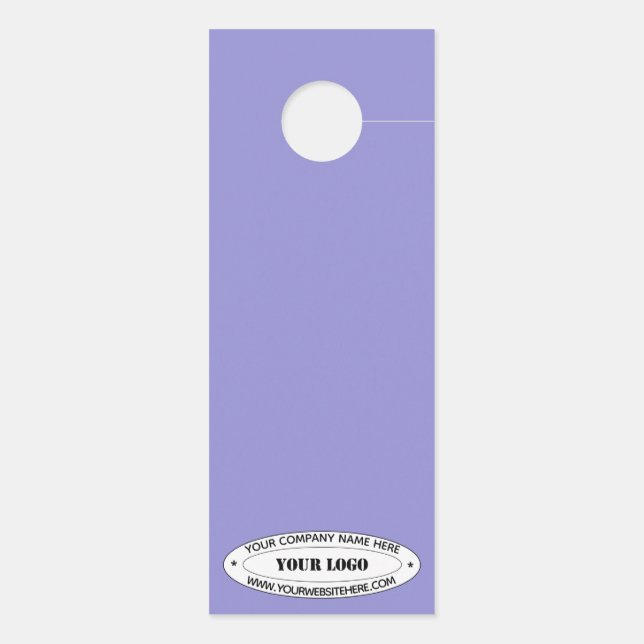 Custom Logo Text Door Hangers Example Your Colors (Back)