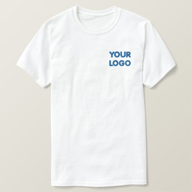 Custom Logo / Text Embroidered T-Shirt (Design Front)