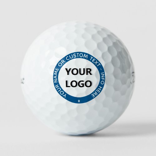 Custom Logo Text Info Golf Balls _ Your Own Design