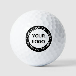 Custom Logo Text Info Stamps Golf Balls Template