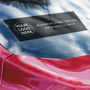 Custom Logo & Text l Promotional Black & White  Window Cling