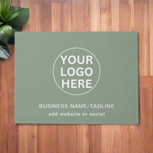 Custom Logo & Text l Welcome Promotional Business Doormat