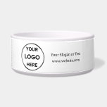 Custom Logo Text Modern Business Corporate Pet Bowl<br><div class="desc">Easily update your company's branding with our simple,  white custom business template in a modern minimalist style. Add your logo and slogan or text to create a professional look in just minutes. Need help with personalization? Contact us using the message button below for assistance.</div>