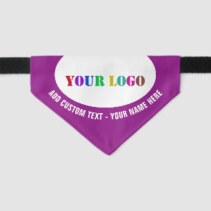 Custom Logo Text Name Pet Bandana Collar Example