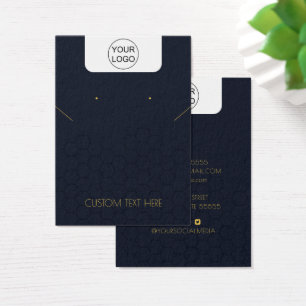 Custom Logo & Text Necklace Earring Display Card