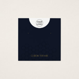 Custom Logo & Text Necklace Earring Display Card