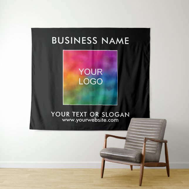 Custom Logo Text Party Event Seminar Horizontal Tapestry (In Situ (Horizontal))