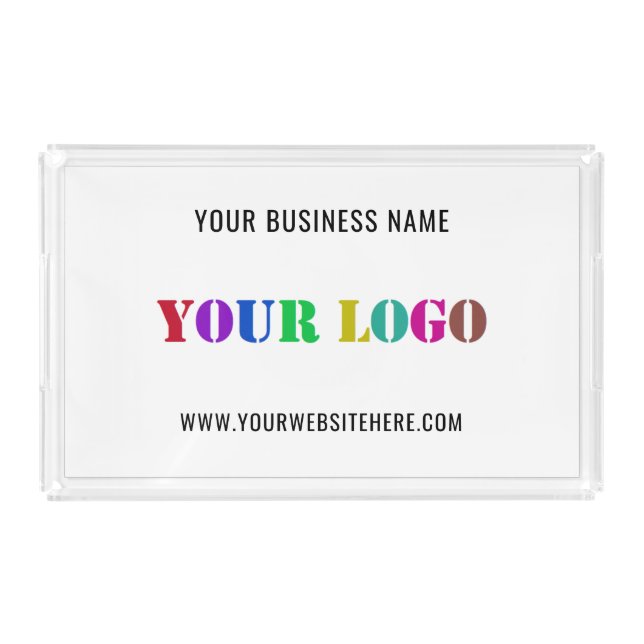 Custom Logo Text Promotional Business Acrylic Tray (Front)