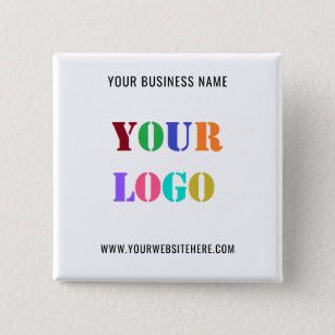 Custom Logo Text Promotional Business Button