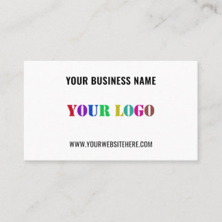 Custom Logo Text Promotional Business Card Example
