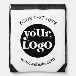 Custom Logo Text Promotional Business Drawstring Bag