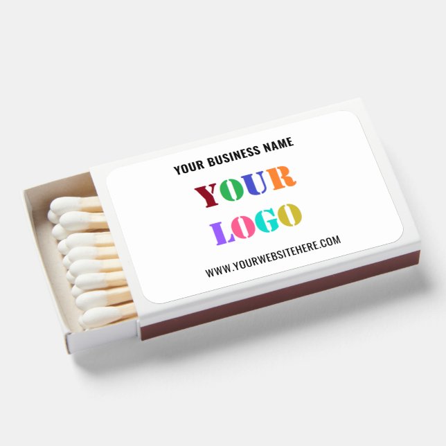 Custom Logo Text Promotional Business Matchboxes (Front Open)