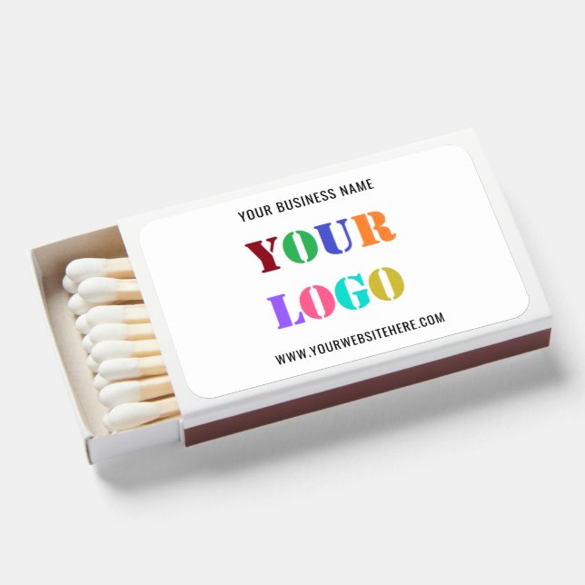 Custom Logo Text Promotional Business Matchboxes (Front Open)
