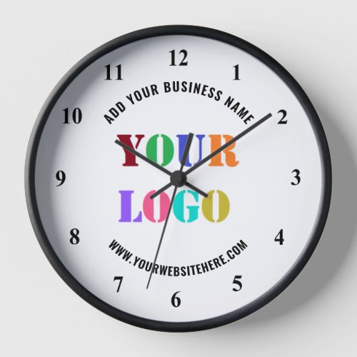 Custom Logo Text Promotional Business Wall Clock