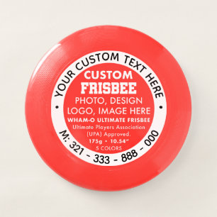 Custom Logo Text Promotional Red Ultimate Frisbee