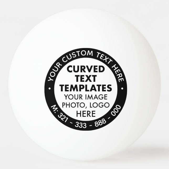 Custom Logo Text Promotional White Ping Pong Ball (Front)
