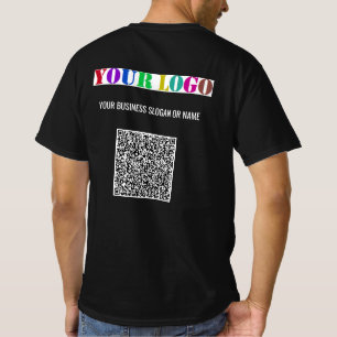 Custom Logo Text QR Code Business T-Shirt Template