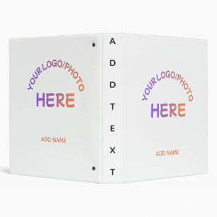Custom Logo Text Spine 3 Ring Binder