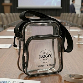 Custom Logo & Text Upload Clear Stadium Bag