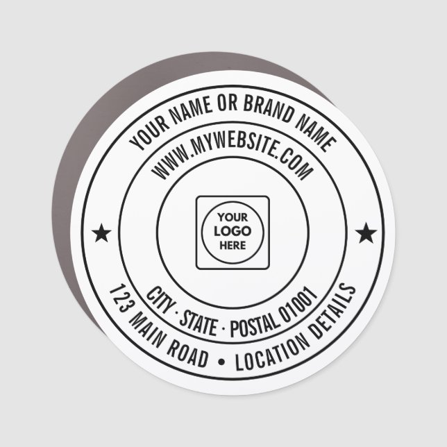 Custom Logo Text Vehicle Business Promotion Magnet (Front)