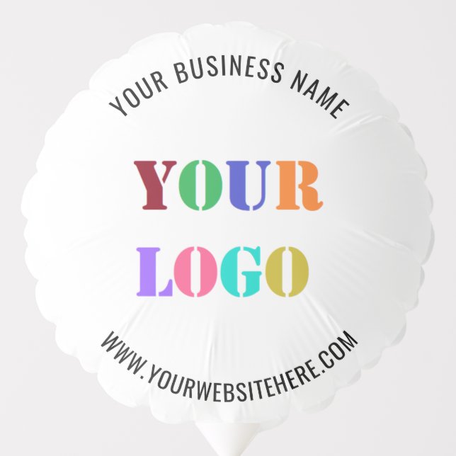 Custom Logo Text Your Business Promotional Balloon (Front)