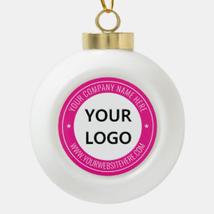 Custom Logo Text Your Company Christmas Ornament