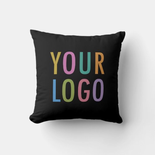 Custom Logo Throw Pillow Business Personalized