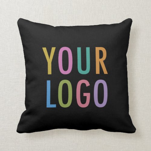 Custom Logo Throw Pillow Business Personalized