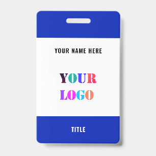 Custom Logo Title Name Business Badge Template