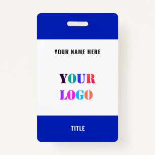 Custom Logo Title Name Business Badge Template