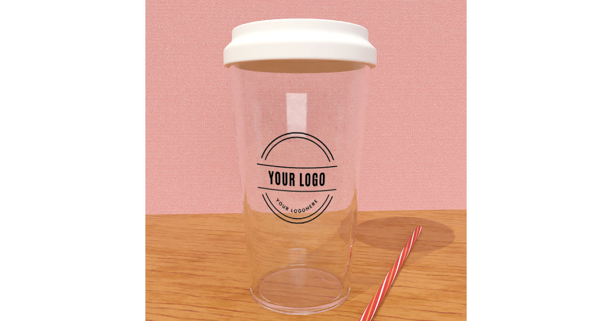 Custom Logo Tumbler with Straw No Minimum Zazzle