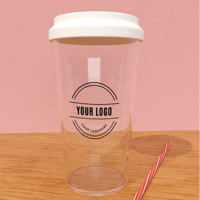 Custom Logo Tumbler with Straw No Minimum Zazzle