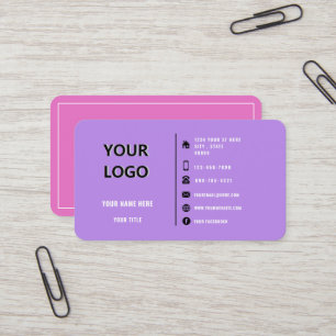 Custom Logo Two Color Business Card Choose Colors