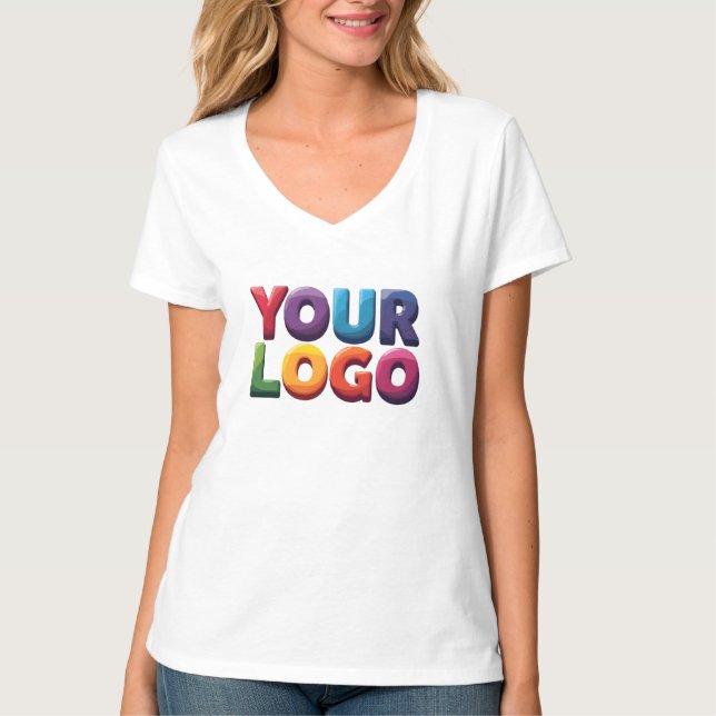 Custom Logo|Upload Your Logo | Business & Brand  T-Shirt (Front)