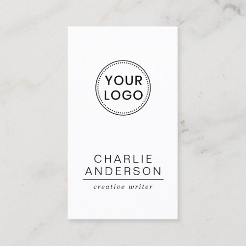 Custom logo vertical modern minimalist business card