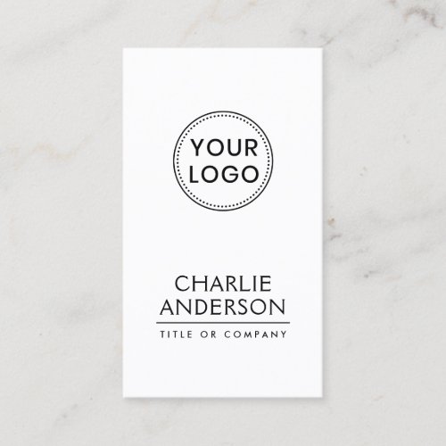 Custom logo vertical modern minimalist business card