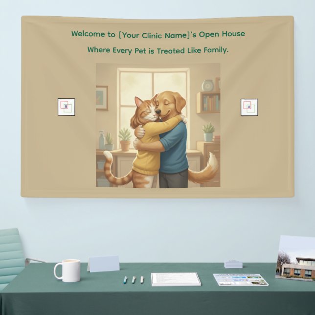 Custom Logo Veterinarian Event Banner - Pet Art (Tradeshow)