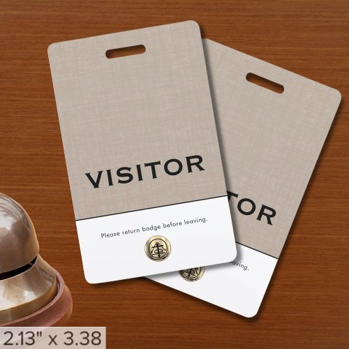 Custom Logo Visitor Badge