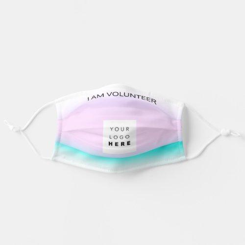 Custom Logo Volunteer Blue Pink Covid_19 Adult Cloth Face Mask