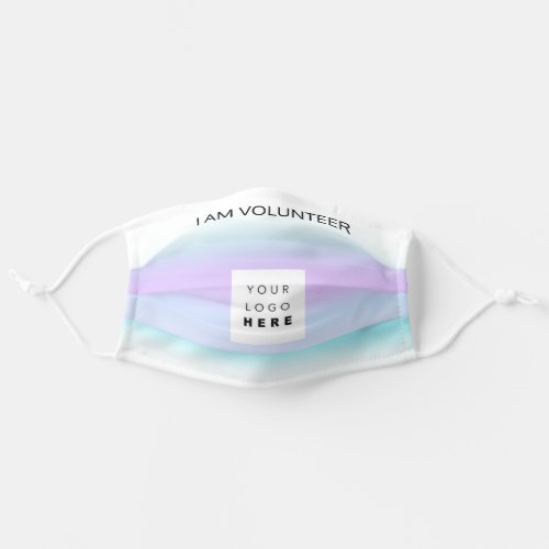 Custom Logo Volunteer Blue Purple Covid_19 Adult Cloth Face Mask