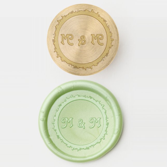 Custom logo wax seal stamp kit for wedding  (Stamped)