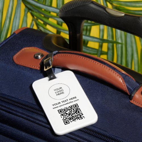Custom Logo Website Address QR Code Scan Barcode Luggage Tag