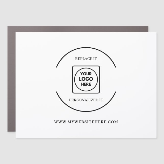 Custom Logo Website Business Promo Car Ad Magnet (Front)
