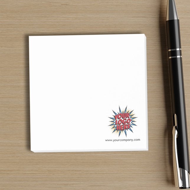 Custom Logo & Website Info White Post-it Notes (Creator Uploaded)