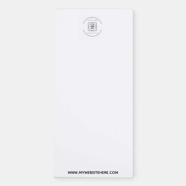 Custom Logo Website Magnetic Branding Notepad (Front)