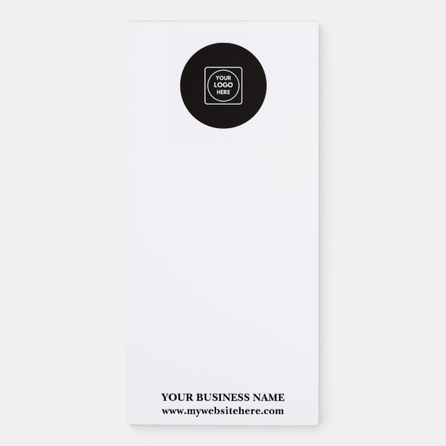 Custom Logo Website Office Branding Memo notepad (Front)